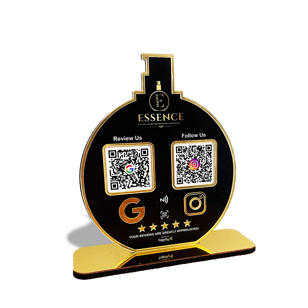 Perfume Bottle Shaped NFC 2-in-1 Tabletop Standee-II
