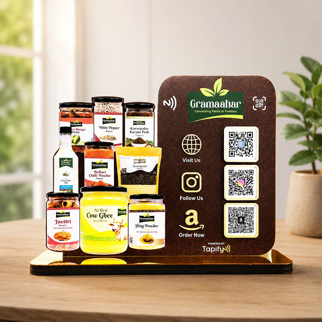 Spices Cutout Shaped 3QR Table Top Smart NFC Standee For - Spice Shop