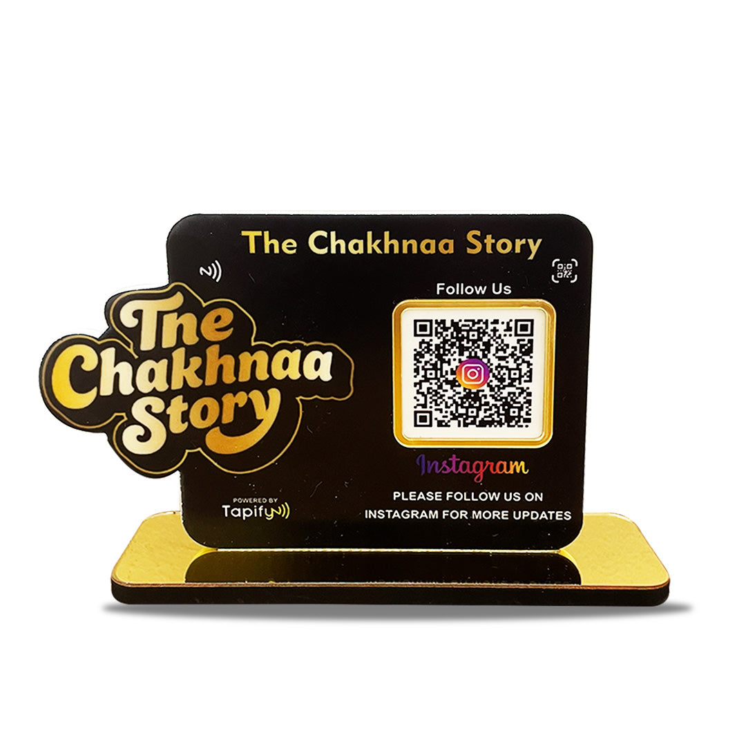 Smart NFC 1 QR Table Top Standee - 3D Logo Cutout Edition