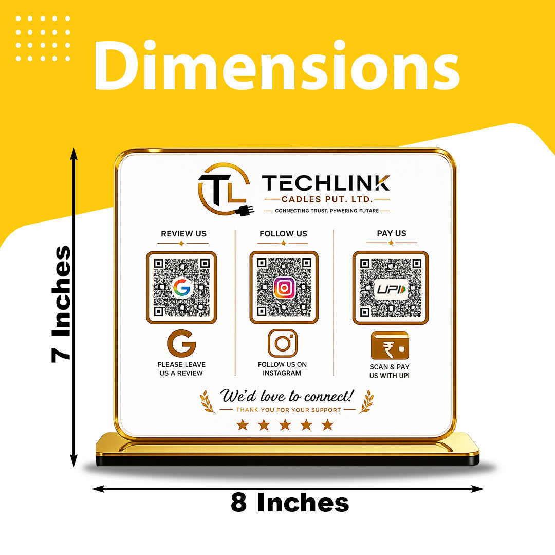 Premium Smart NFC 3-in-1 Table Top Standee | Transparent Edition