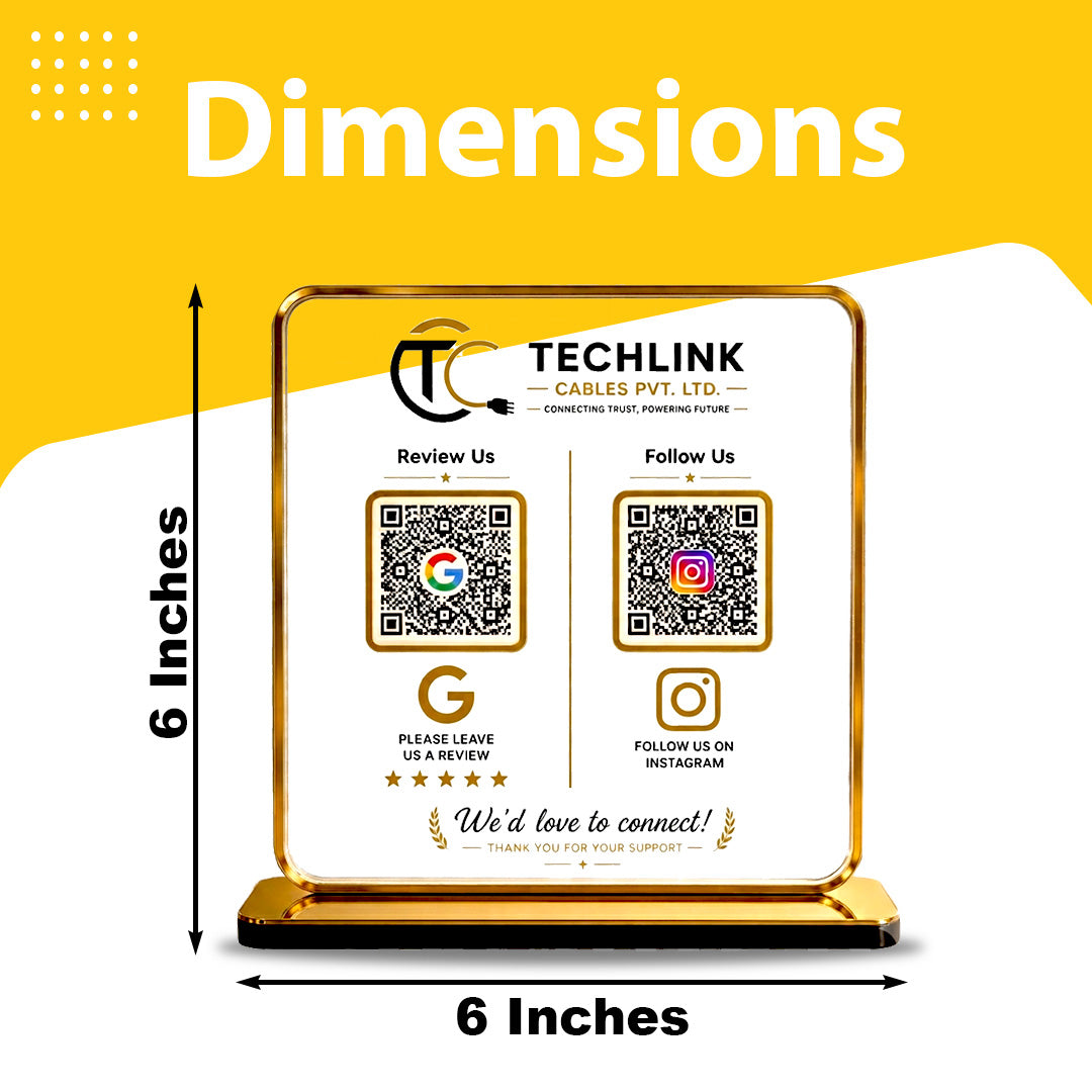 Premium Smart NFC 2-in-1 Table Top Standee | Transparent Edition