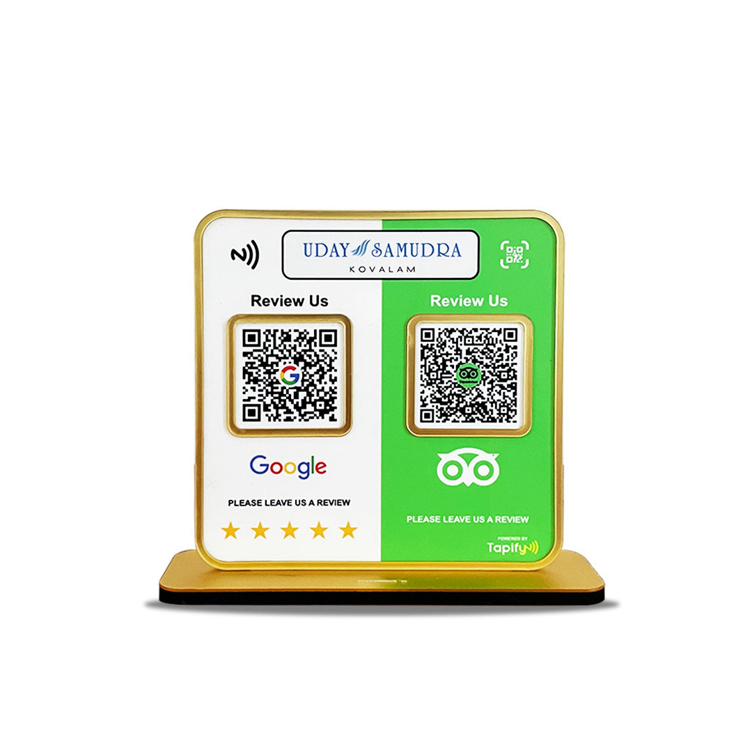 Smart NFC 2-in-1 Premium Standee – Google and Tripadvisor