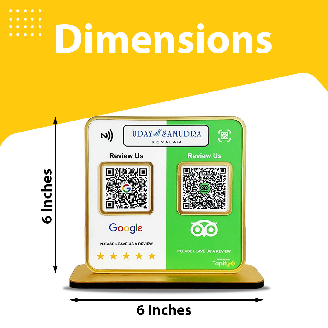 Smart NFC 2-in-1 Premium Standee – Google and Tripadvisor