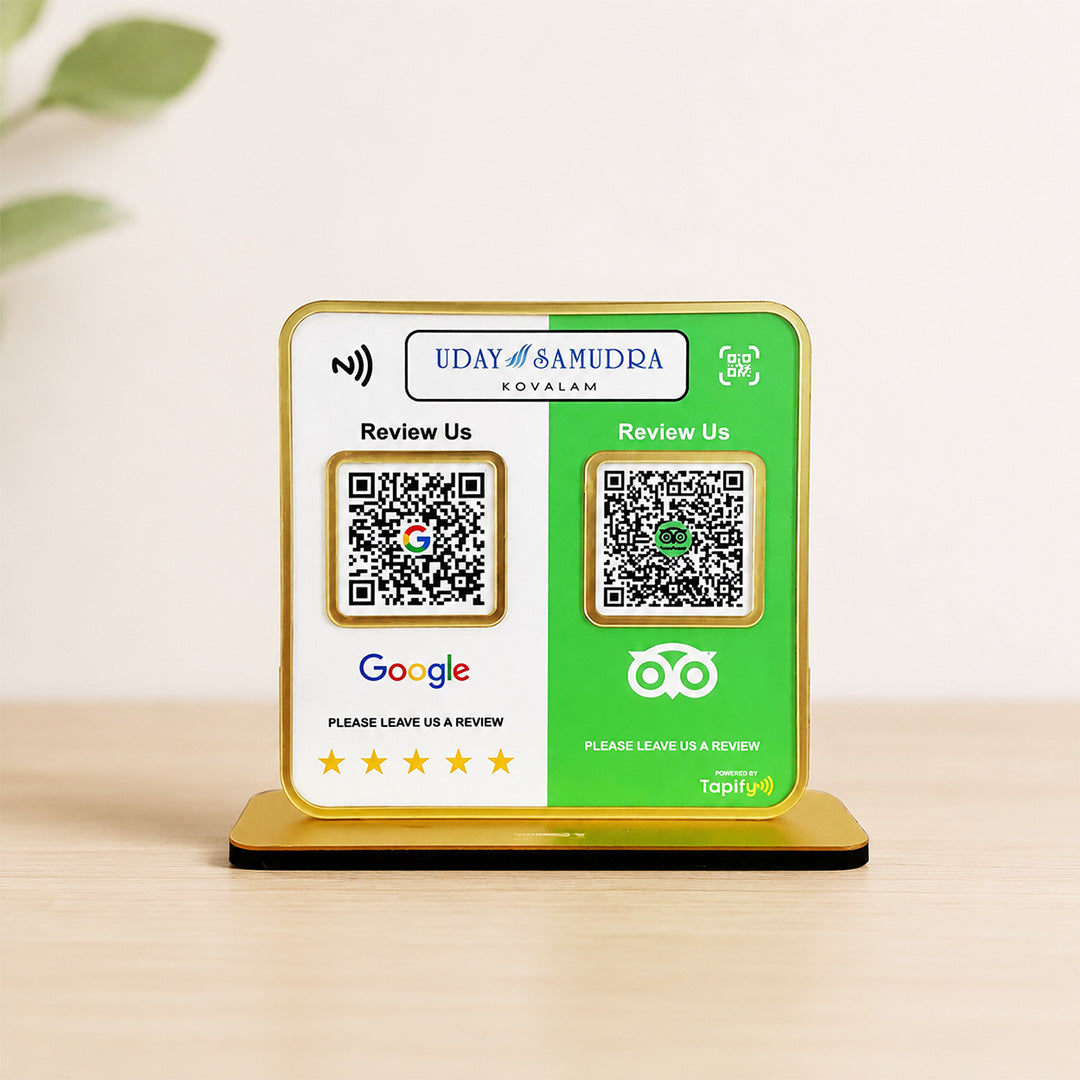 Smart NFC 2-in-1 Premium Standee – Google and Tripadvisor