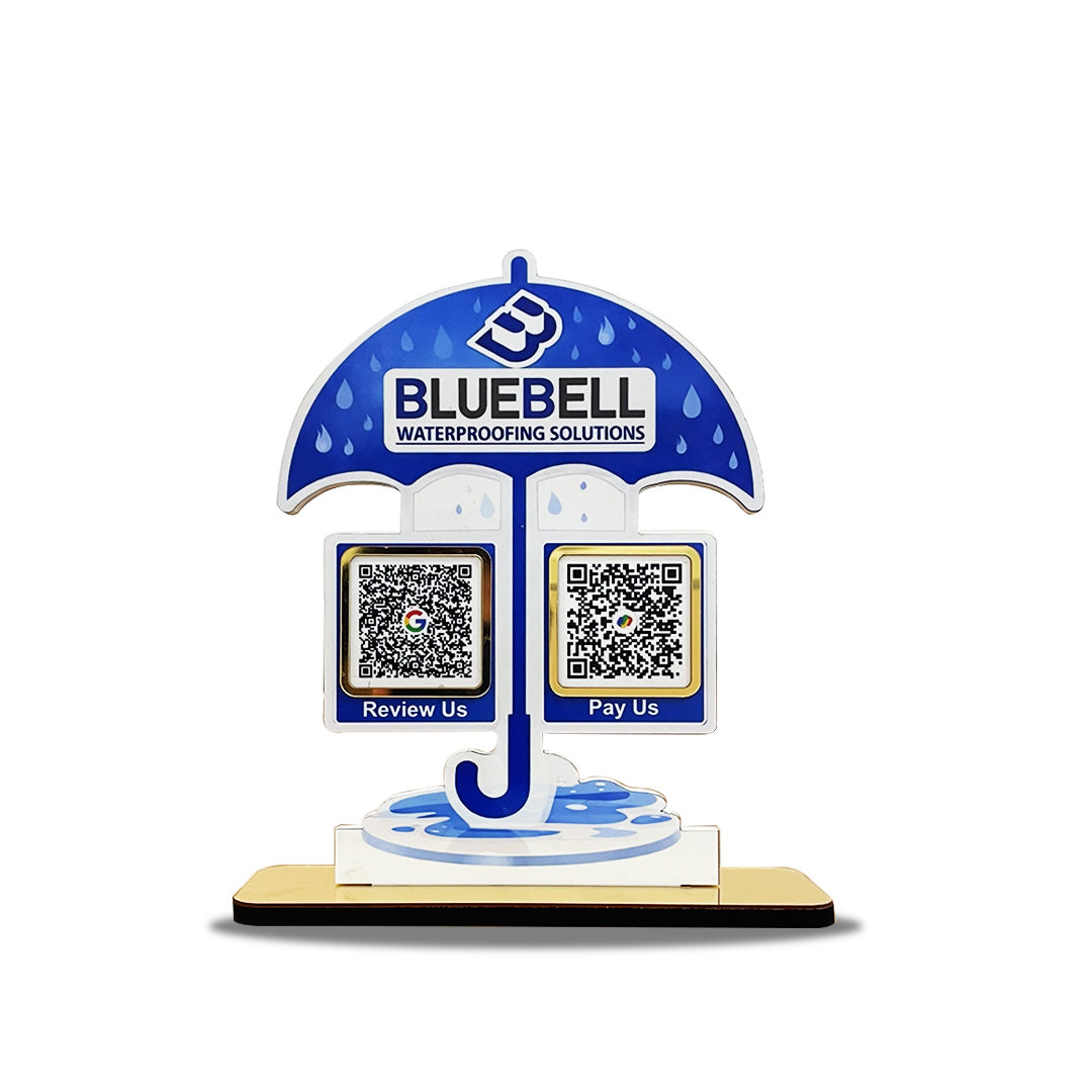 Umbrella Shaped - Smart NFC 2-in-1 Table Top Standee