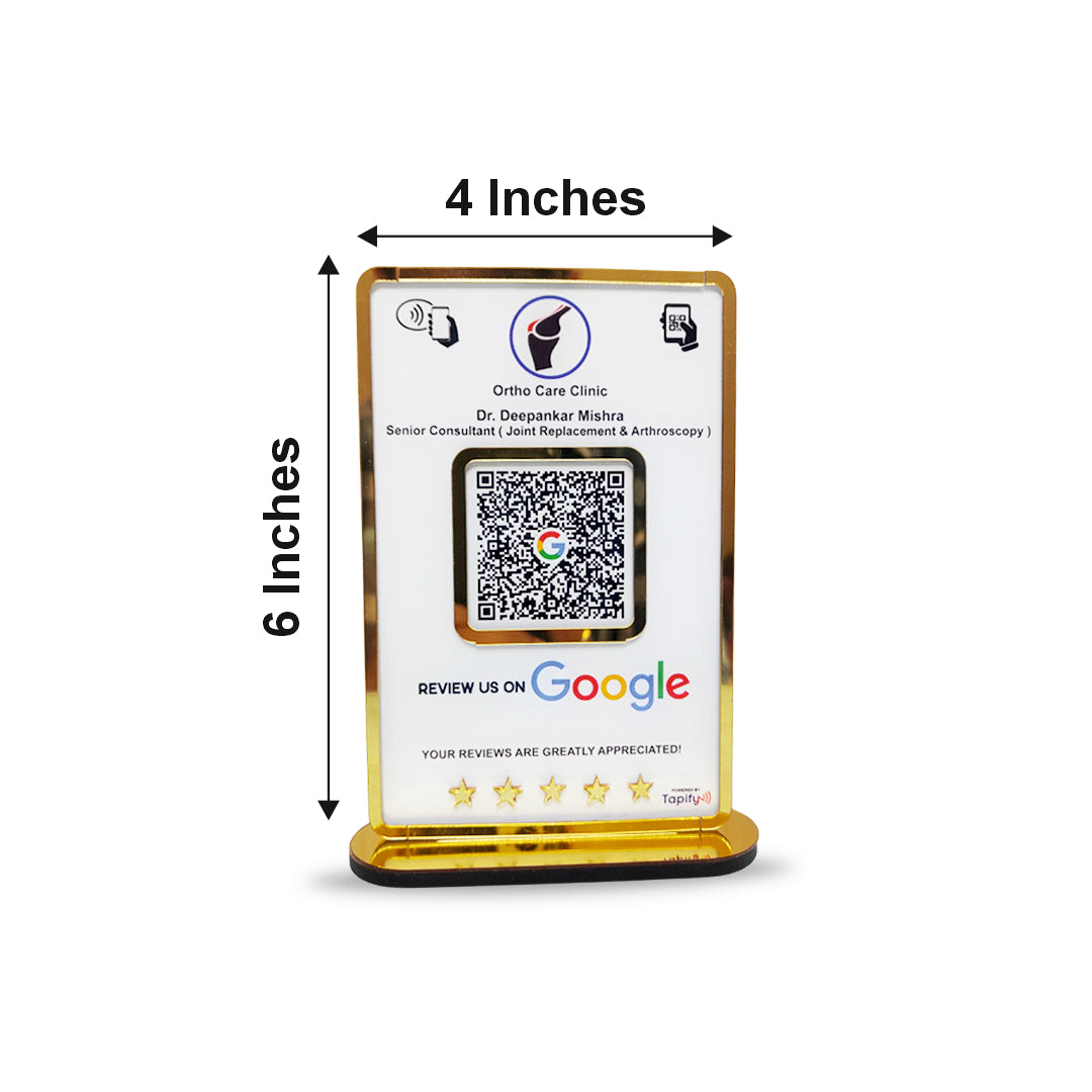 Premium Smart NFC 1 QR Table Top Standee