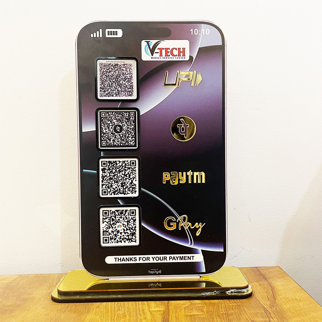 iPhone Mobile Shape Smart NFC 4-in-1 Tabletop Standee-II
