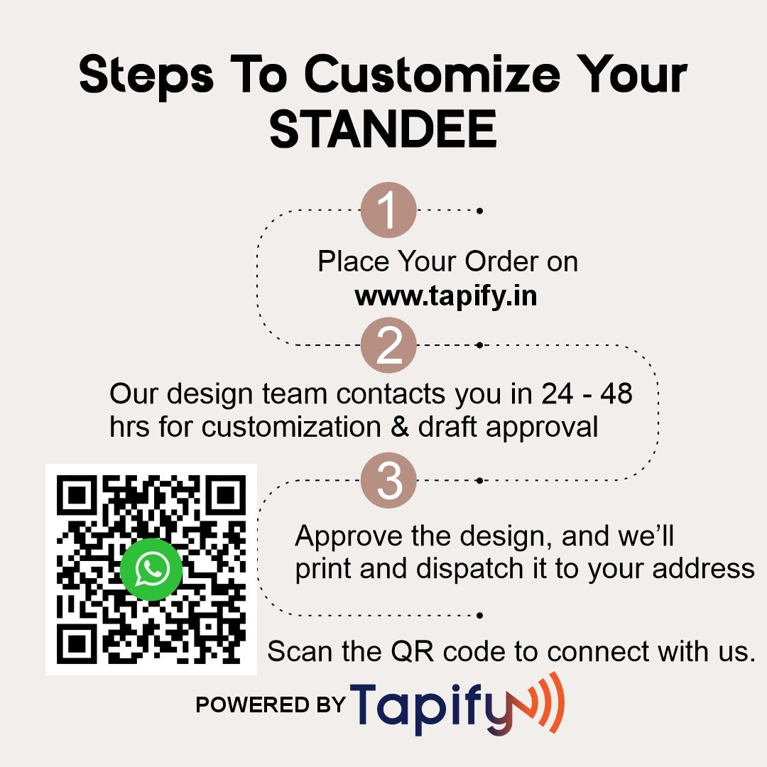 Premium Smart NFC 3-in-1 Table Top Standee - Insta , Google , FB - Theme