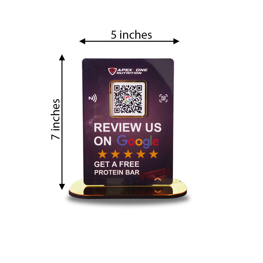 Google Review Single QR Smart NFC Tabletop Standee |Big Size
