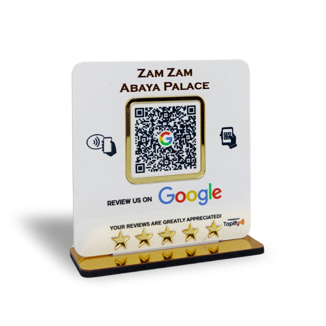 Google Review - Smart NFC 1 QR Table Top Standee - Elite