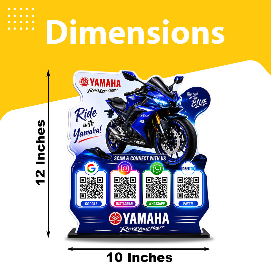 Bike Cutout Edition - Smart NFC 4-in-1 Table Top Standee - Sports Bike Edition