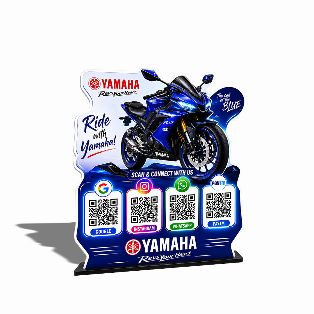 Bike Cutout Edition - Smart NFC 4-in-1 Table Top Standee - Sports Bike Edition