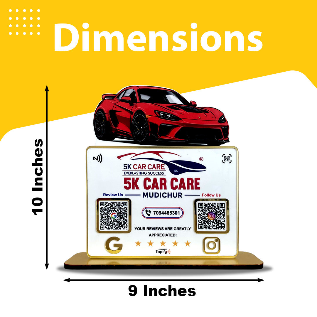 Car Logo Cutout Edition - Smart NFC 2-in-1 Table Top Standee