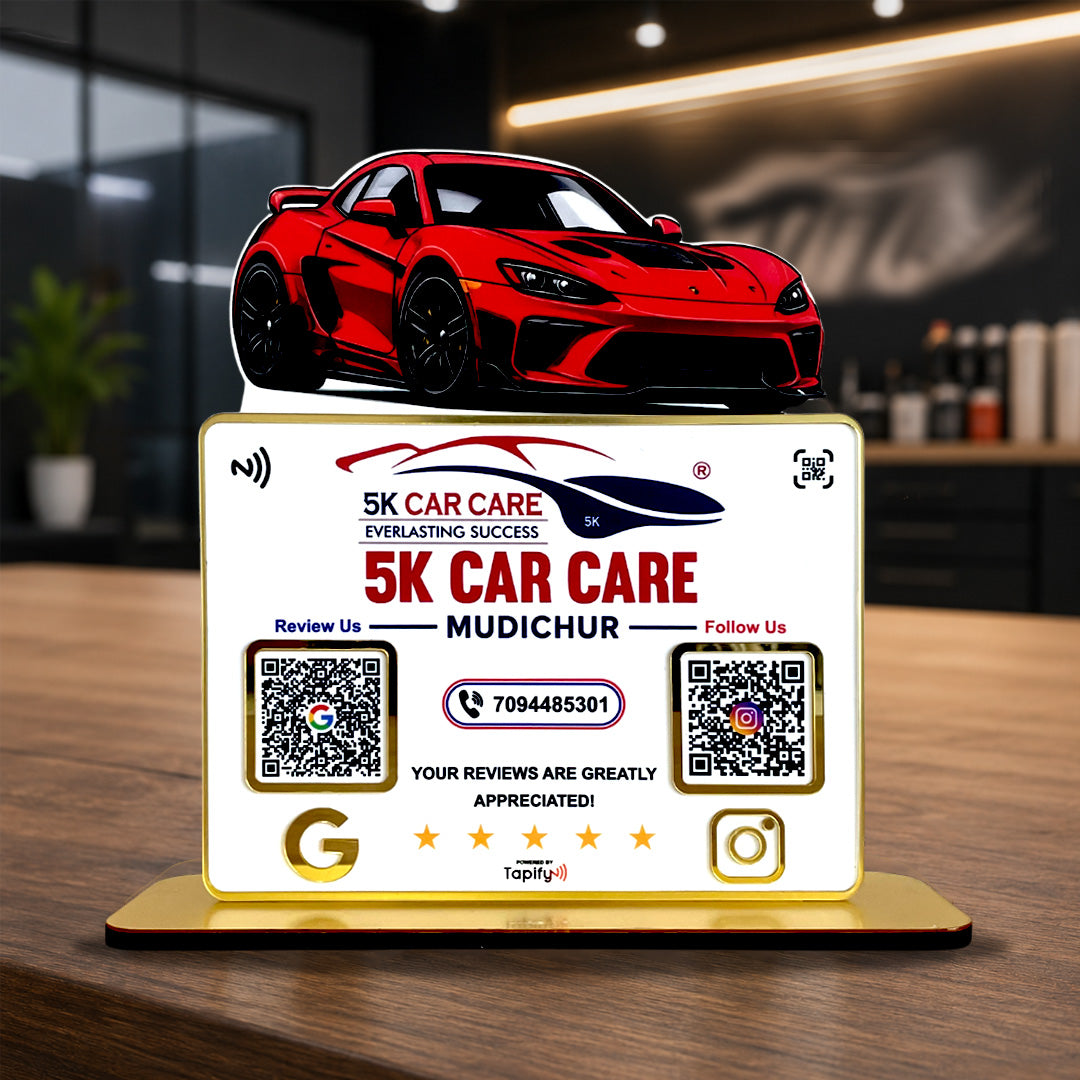 Car Logo Cutout Edition - Smart NFC 2-in-1 Table Top Standee