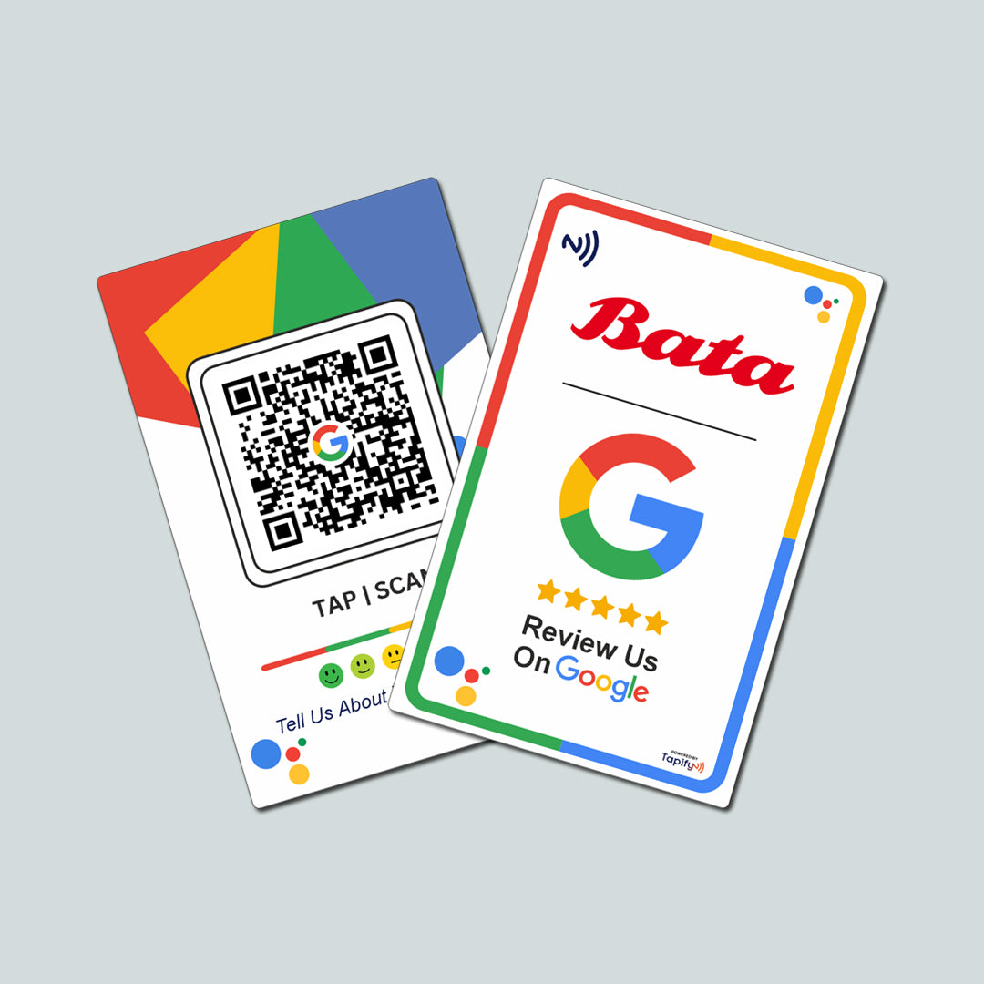 Custom NFC Google Review Card bundles - Fixed Design, Your Logo, Your Link Added