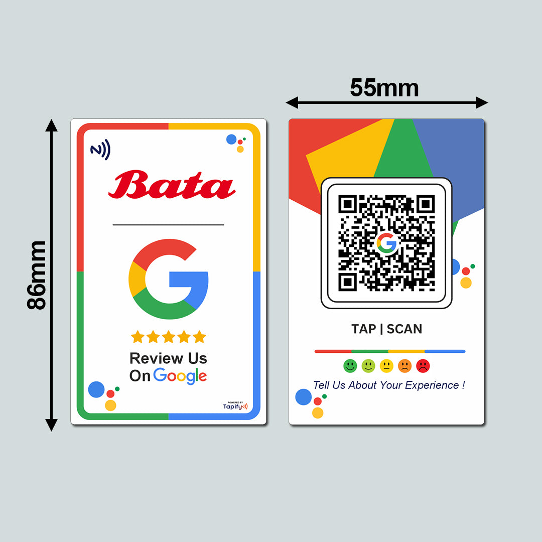 Custom NFC Google Review Card bundles - Fixed Design, Your Logo, Your Link Added