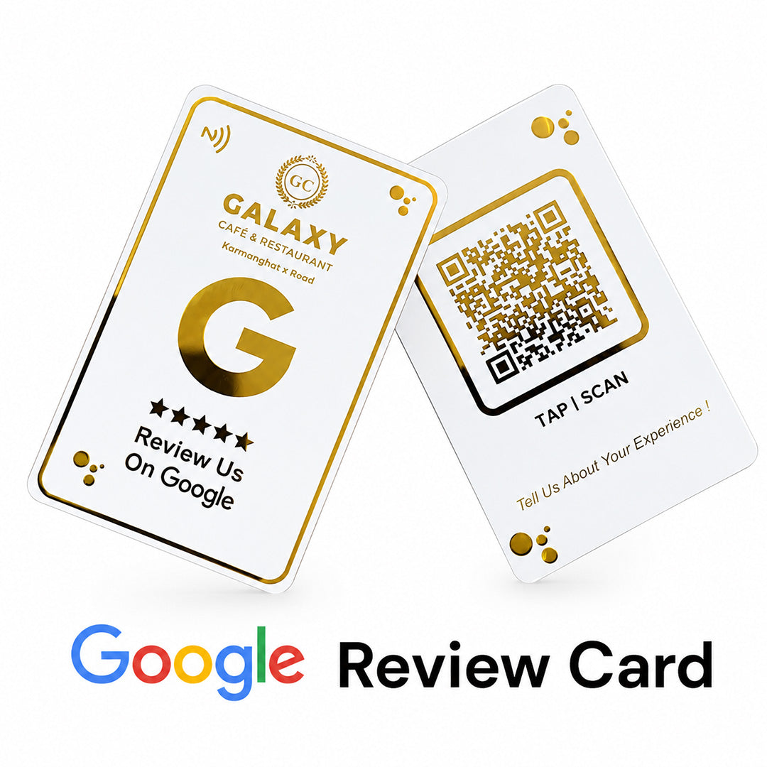 Premium NFC Google Review Card - White Colour