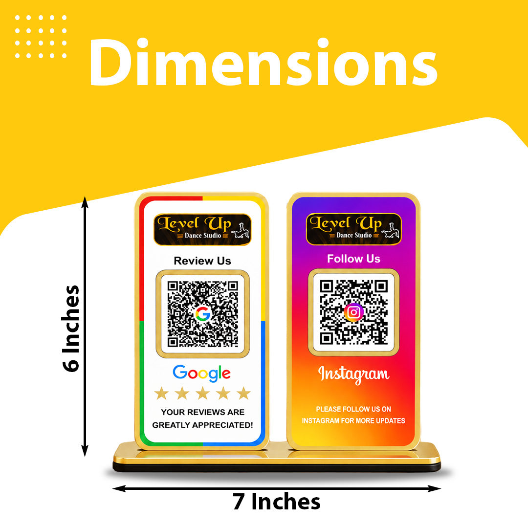 New Premium |Social Media Theme Edition | 2 in 1 Smart NFC Standee For - Google and Instagram