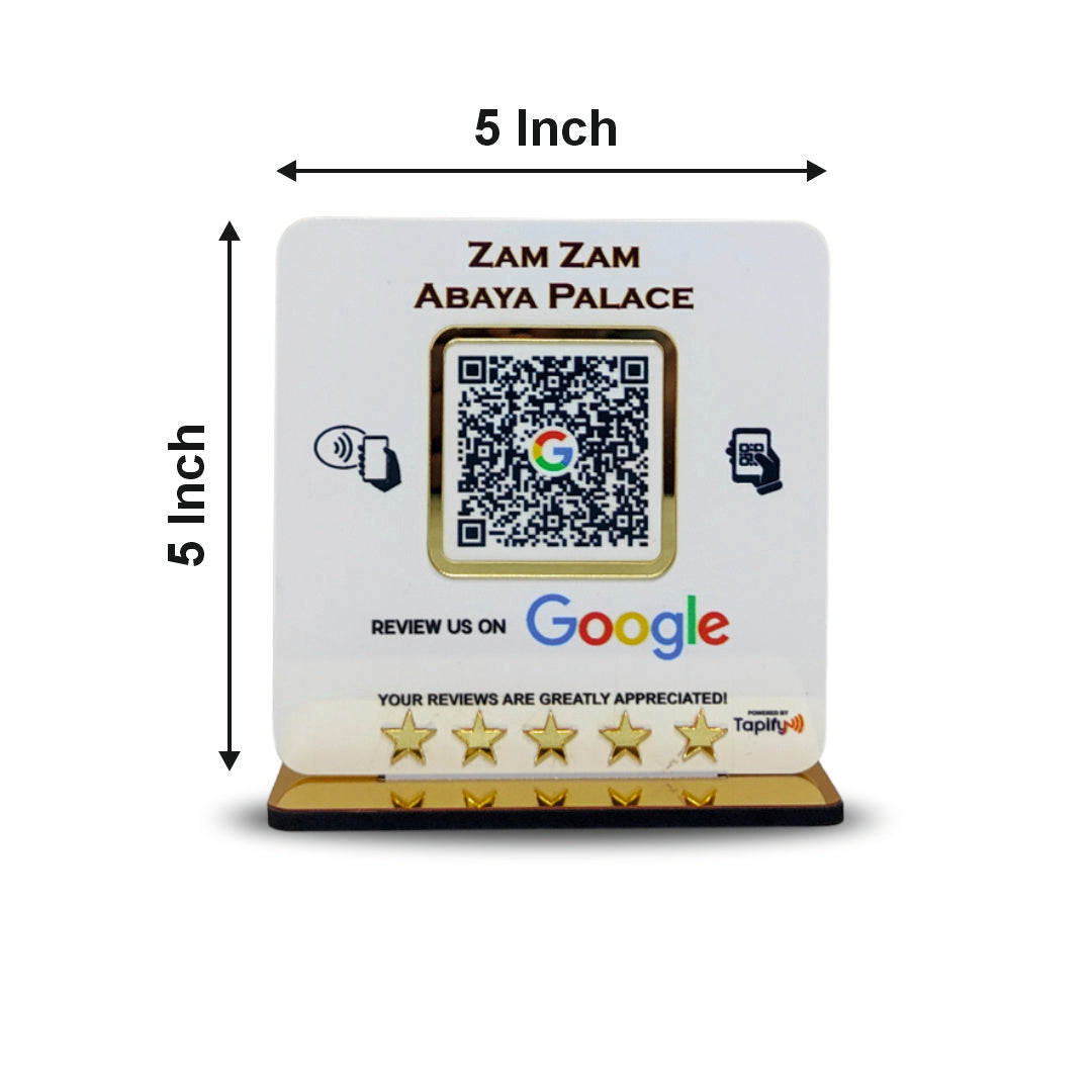 Google Review - Smart NFC 1 QR Table Top Standee - Elite