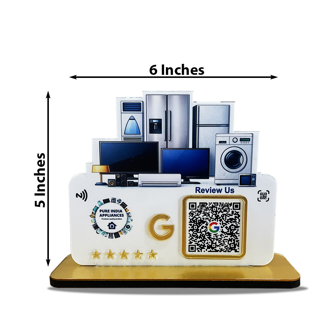 Electronic product Cutout Shape - Smart NFC 1 QR Table Top Standee