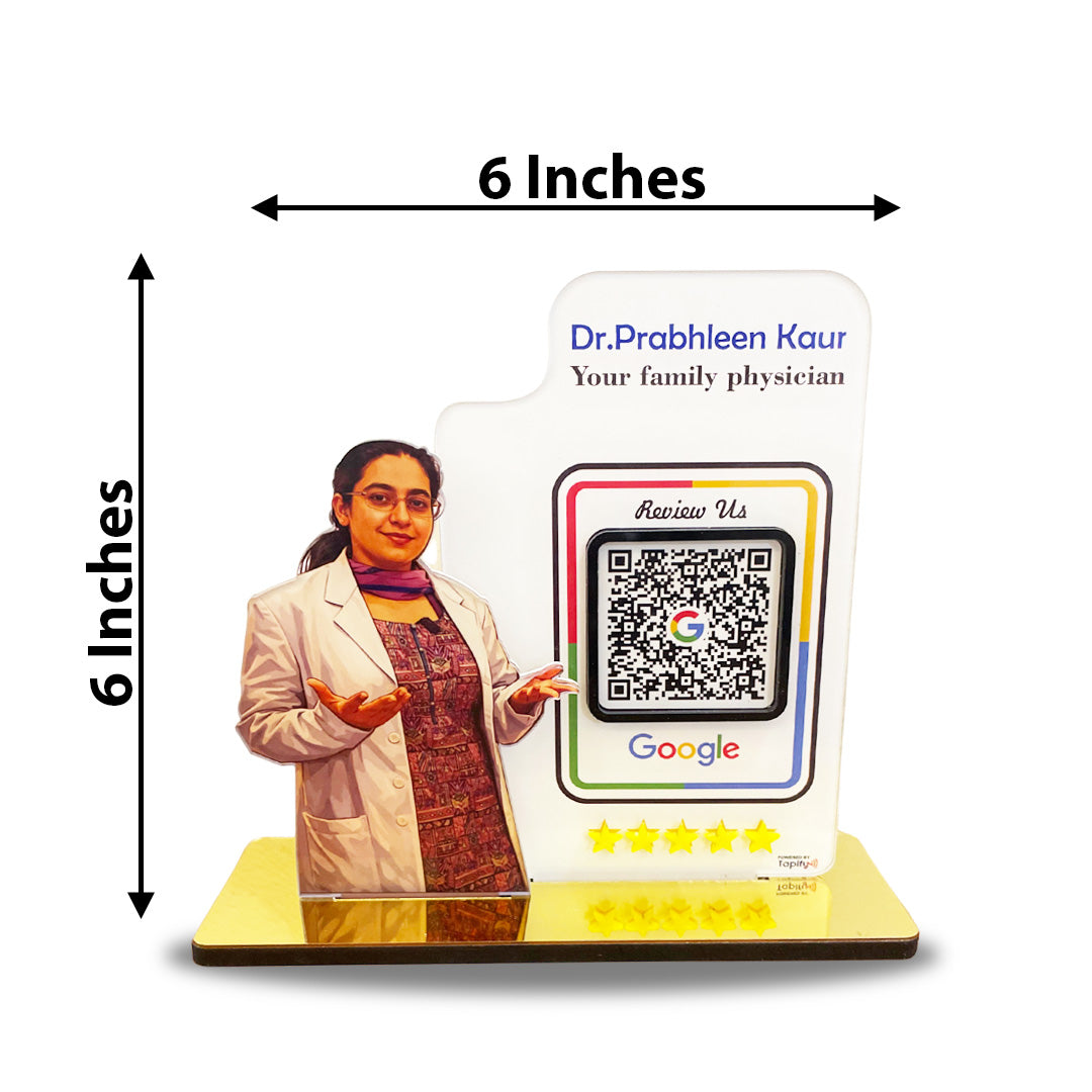 Doctor Cutout Shape - Smart NFC - 1 QR Table Top Standee