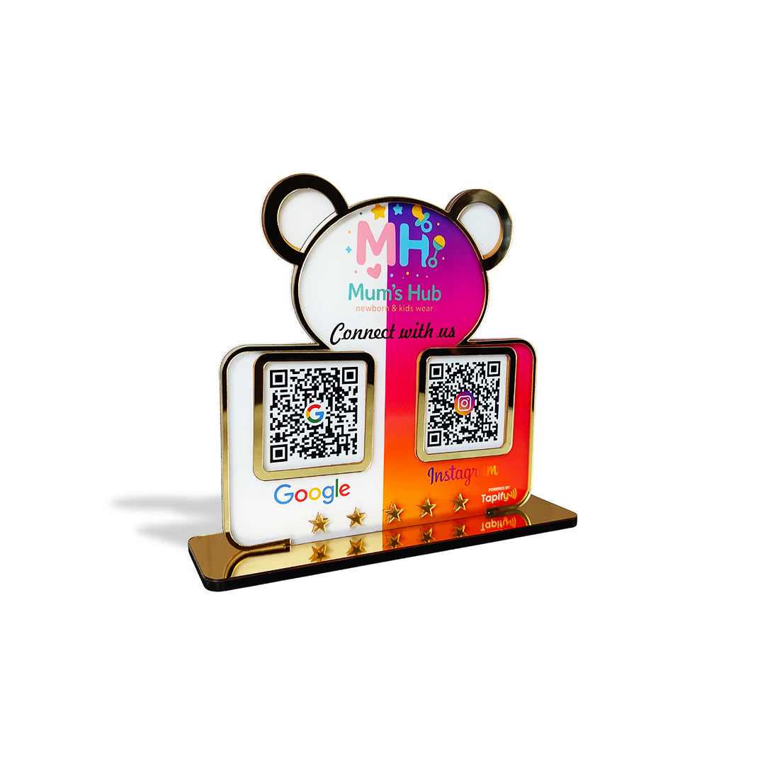 Panda Theme Shape Smart NFC 2-in-1 Table Top Standee