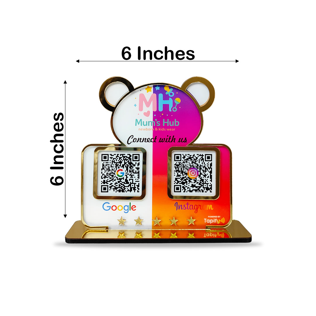 Panda Theme Shape Smart NFC 2-in-1 Table Top Standee