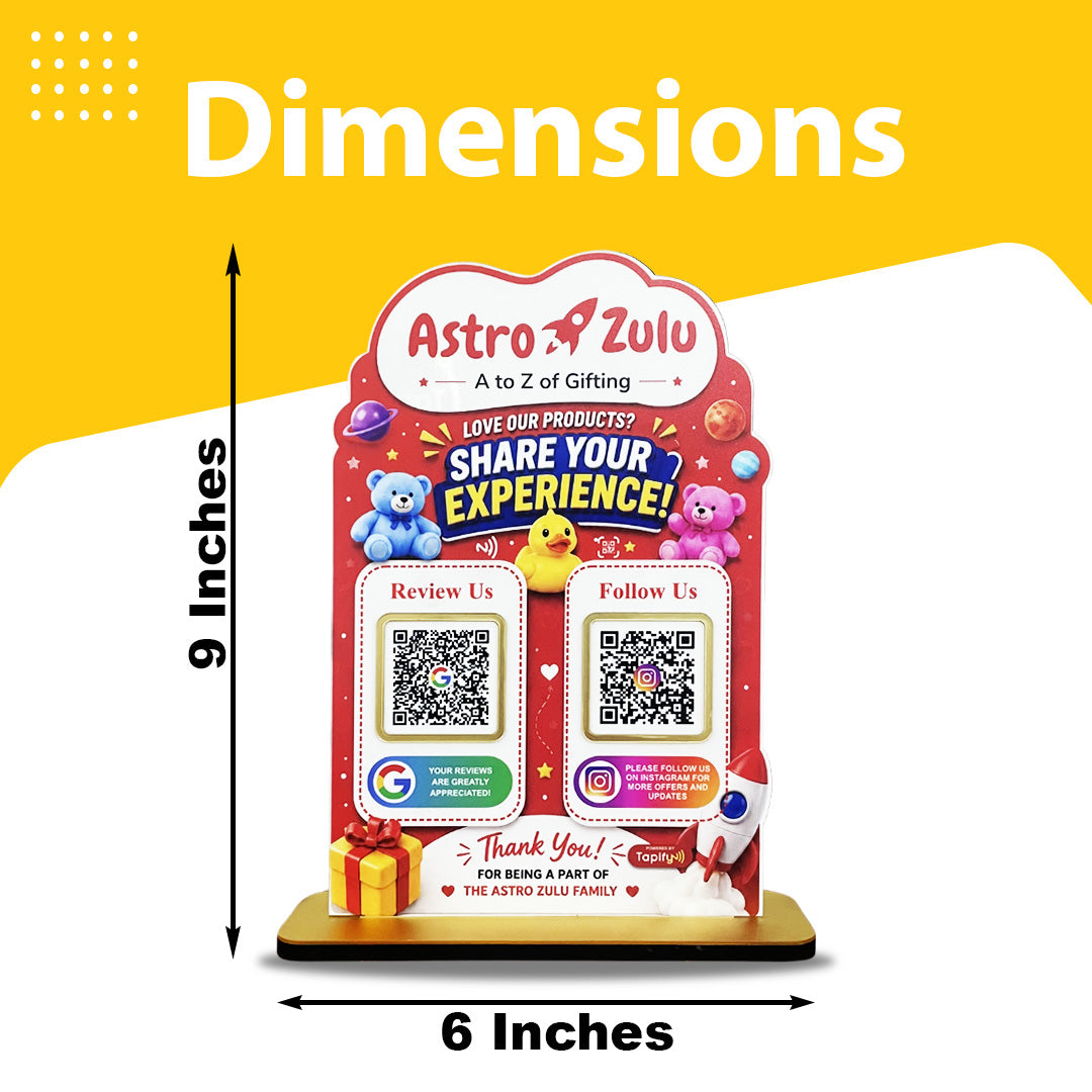 Gift Galaxy Edition - Smart NFC 2-in-1 Table top Standee - For Gift Store Theme