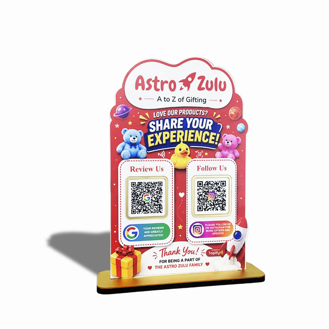 Gift Galaxy Edition - Smart NFC 2-in-1 Table top Standee - For Gift Store Theme