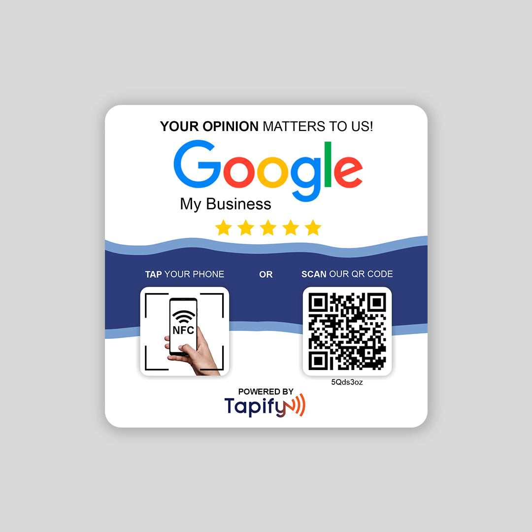 Smart NFC Google Review Plate | Stick To Any Surface