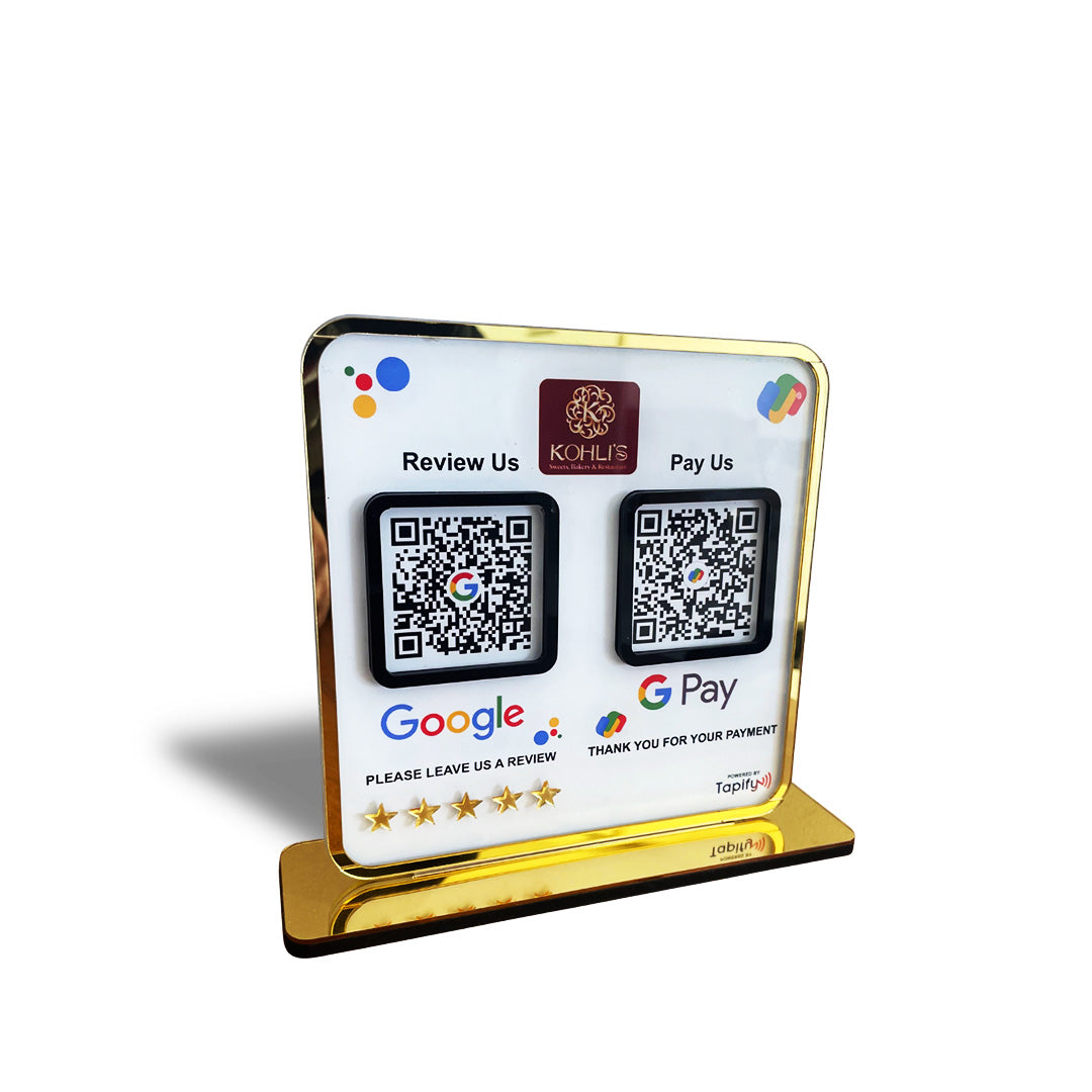 Premium - Smart NFC 2-in-1 Table Top Standee - Text Edition