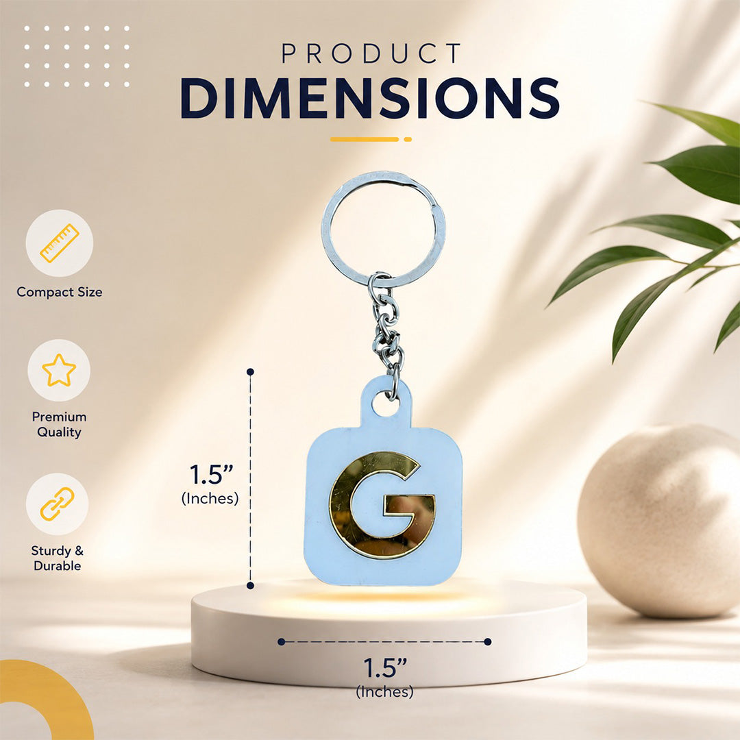 Smart NFC Google Review Keyring - without QR Code - White Colour (Fixed Design, Your Link Added ) - Acrylic Logo