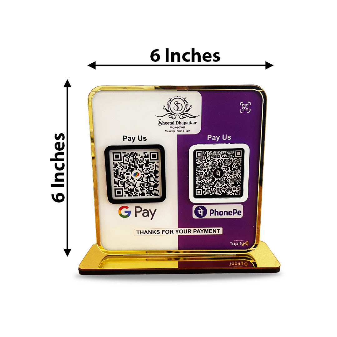 Smart NFC 2-in-1 Premium Standee – GPay & PhonePe Theme