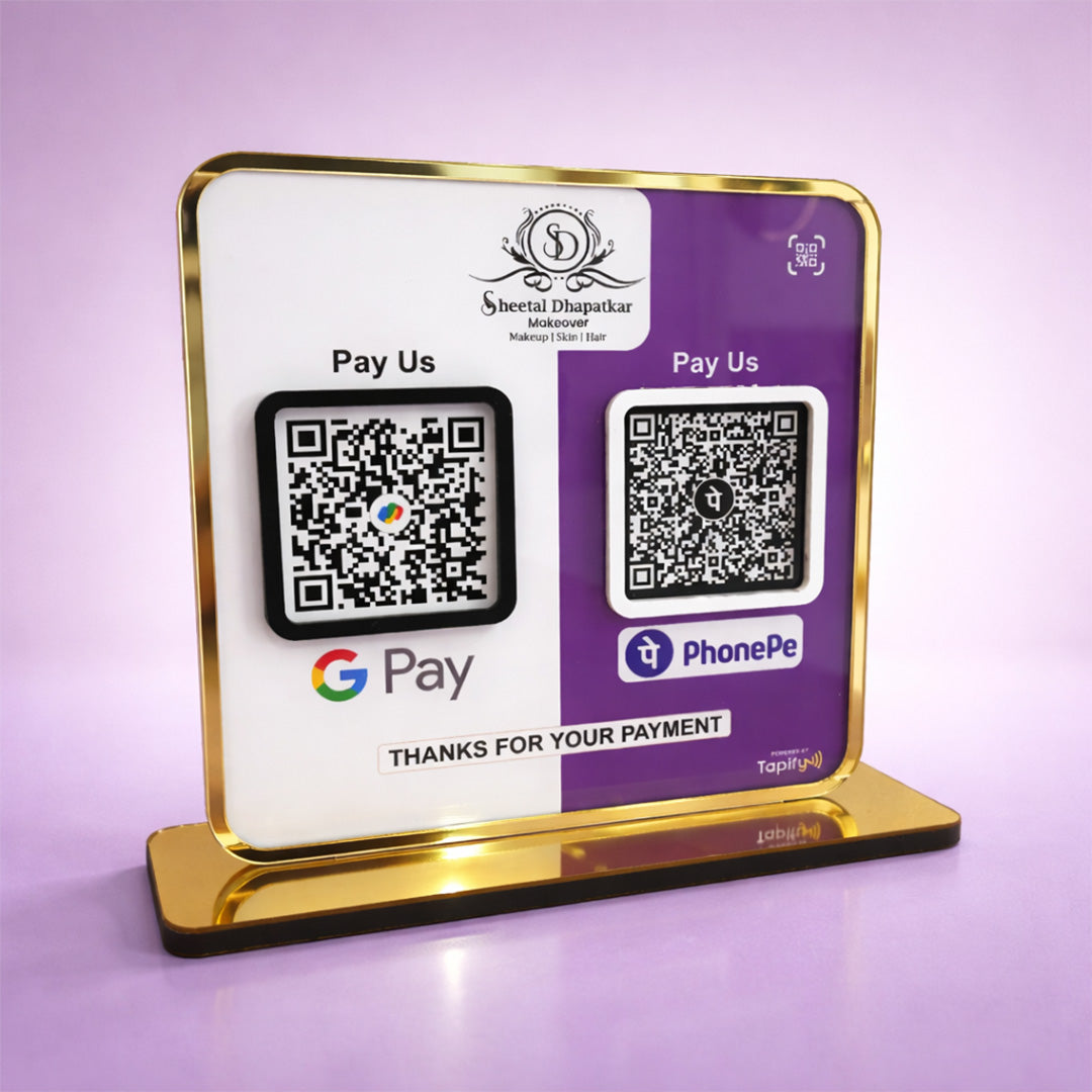 Smart NFC 2-in-1 Premium Standee – GPay & PhonePe Theme