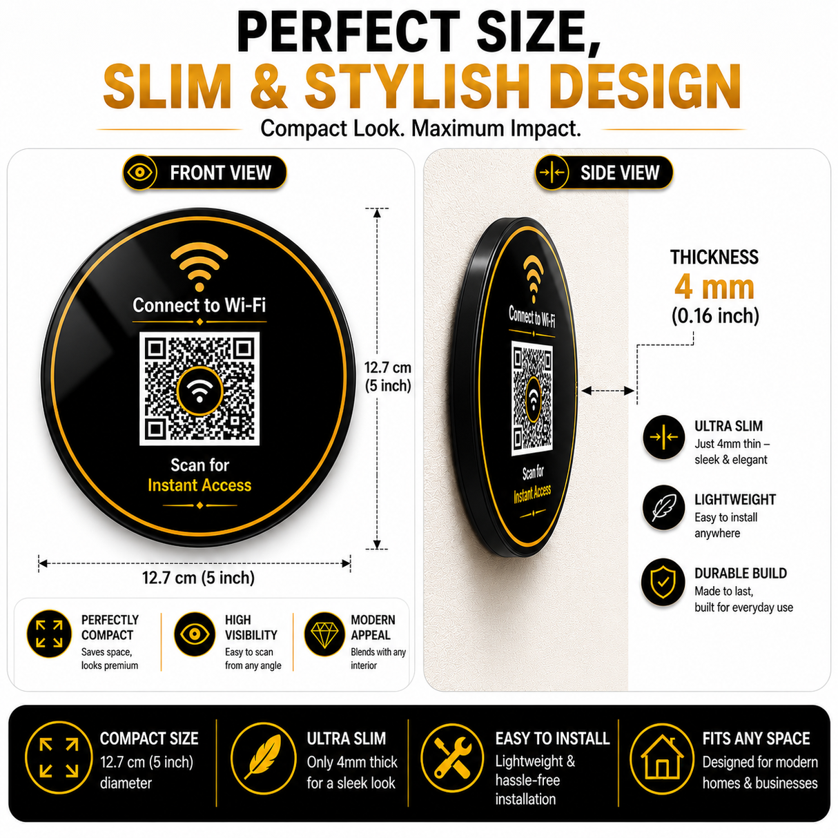 Wi-FI QR Plate - Scan to Connect