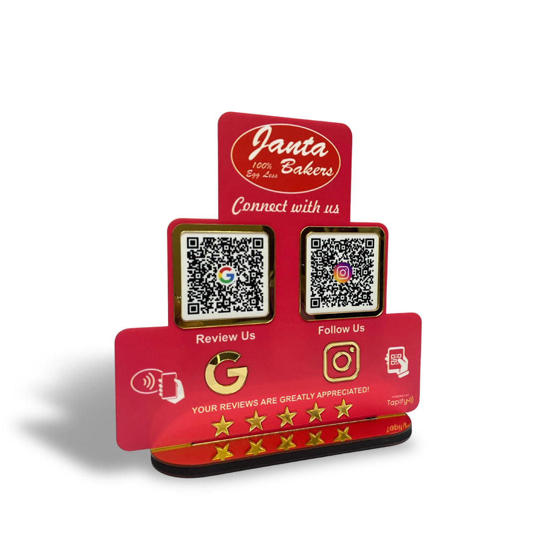 Cake Shape Smart NFC 2-in-1 Table Top Standee