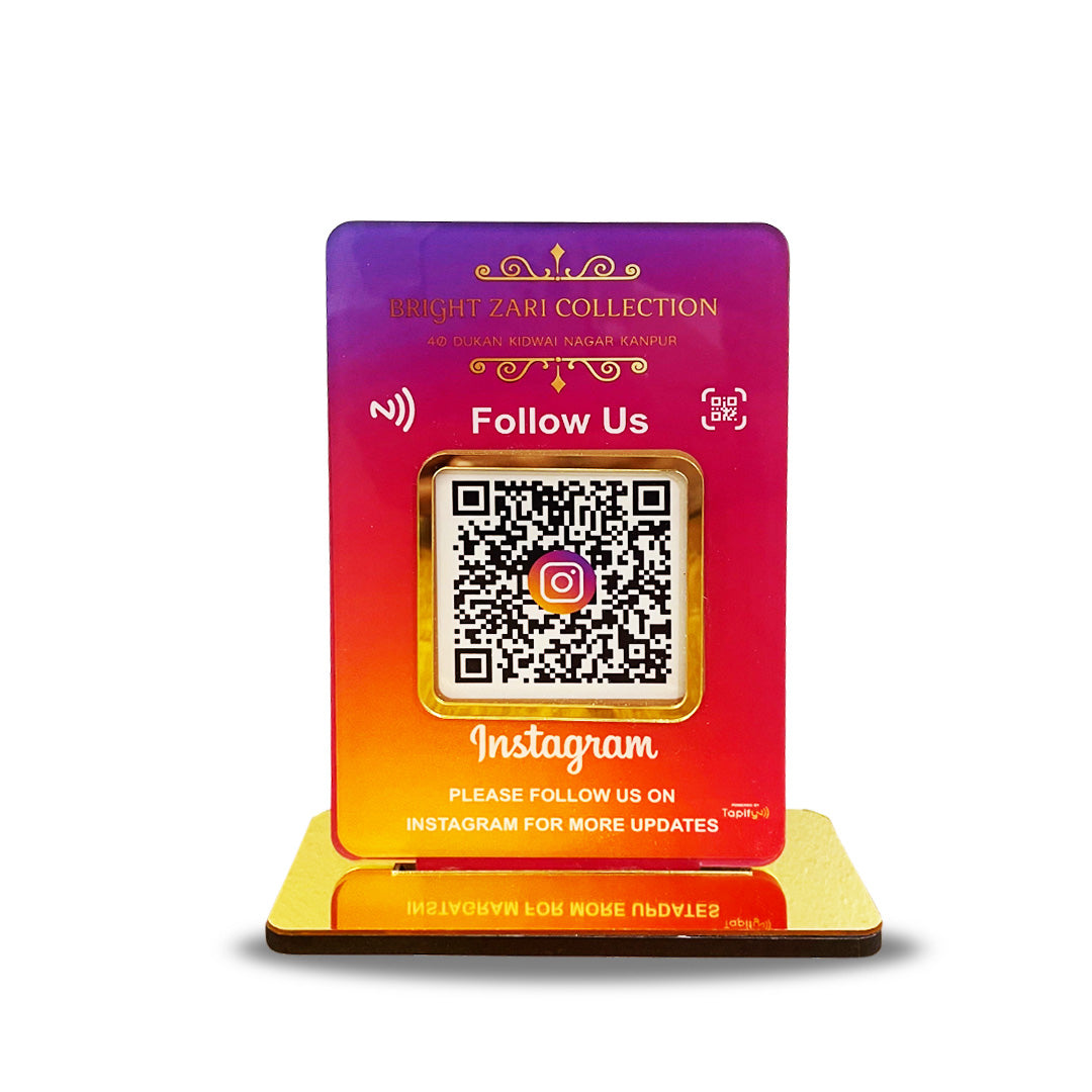 Smart NFC 1 QR Table Top Standee – Instagram Theme
