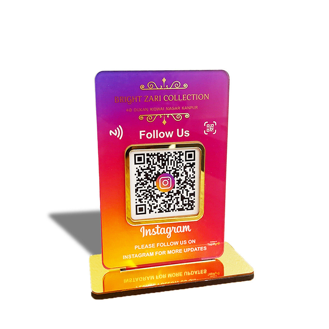 Smart NFC 1 QR Table Top Standee – Instagram Theme