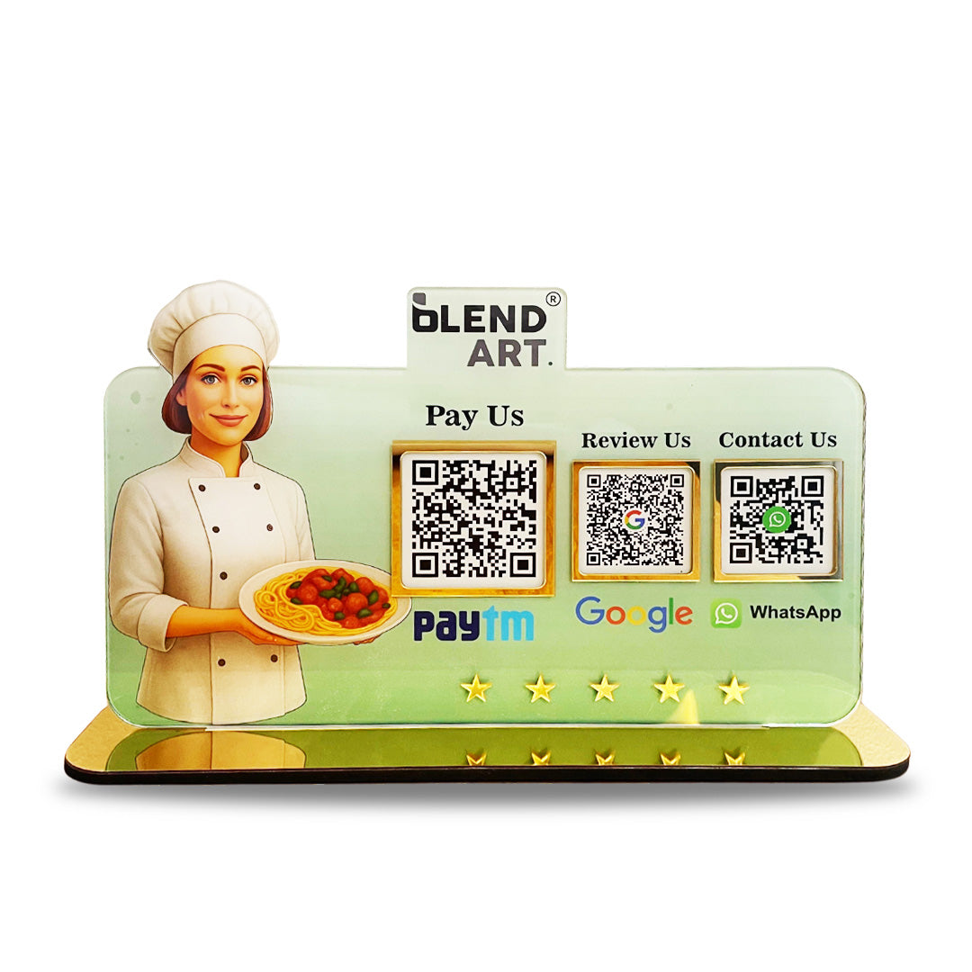 Lady Tea Maker Cutout - Smart NFC 3-in-1 Table Top Standee
