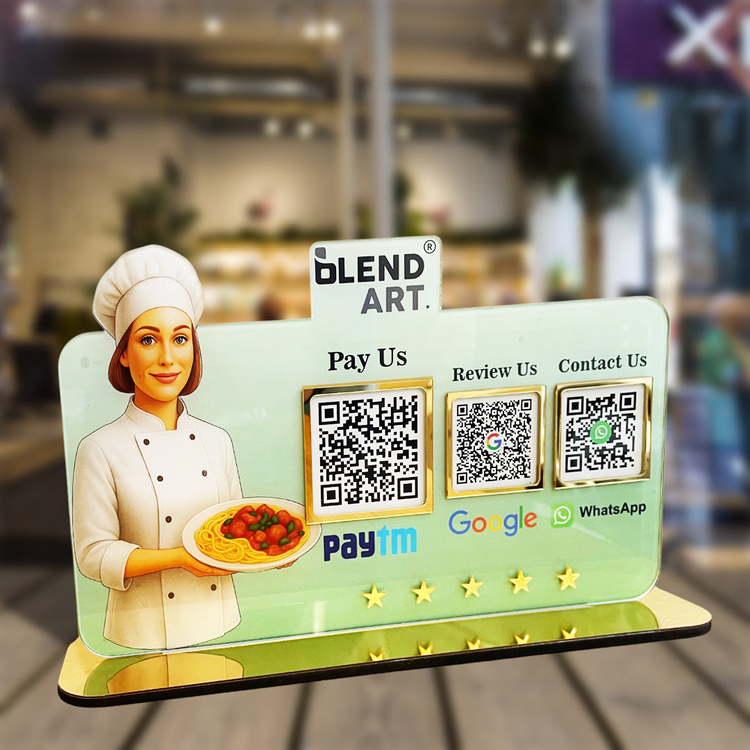Lady Tea Maker Cutout - Smart NFC 3-in-1 Table Top Standee