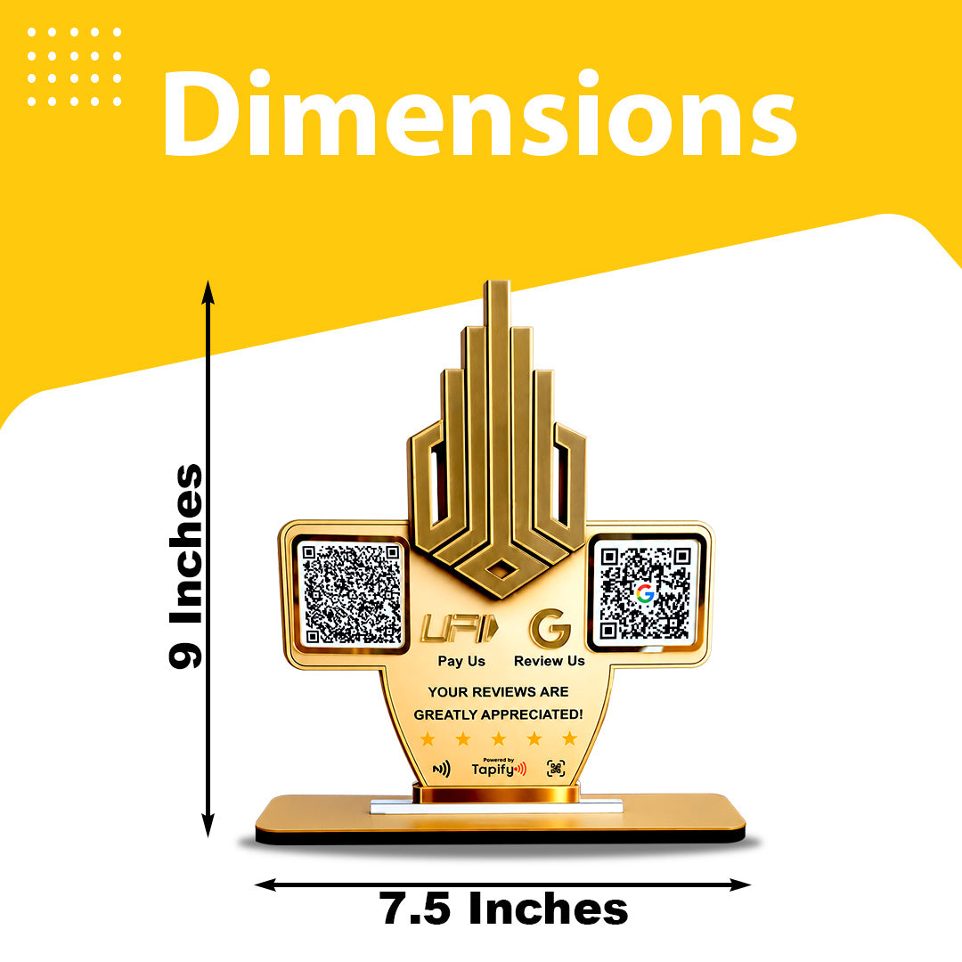 Acrylic Logo Cutout Smart NFC 2-in-1 Table Top Standee