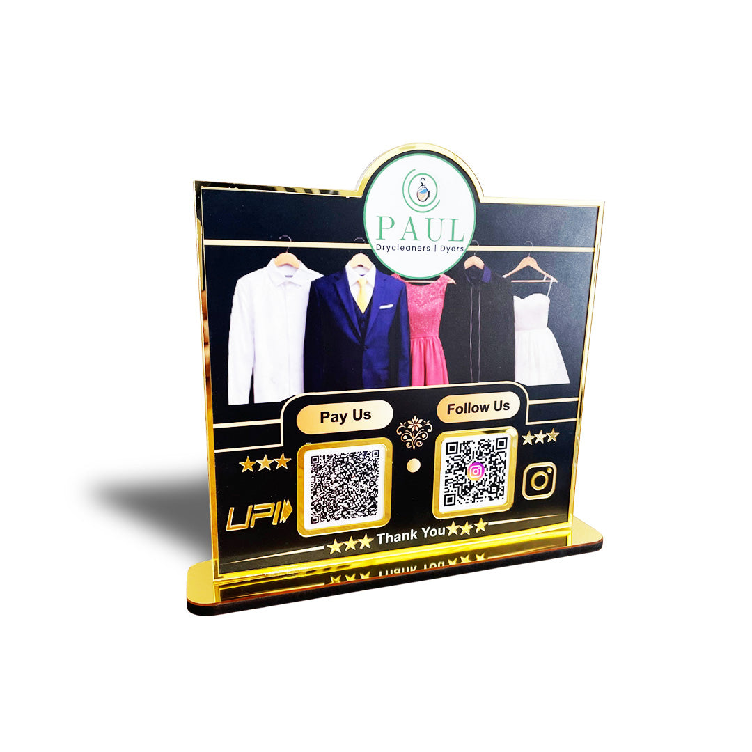 Cloth Background – Smart NFC 2-in-1 Premium Table Top Standee