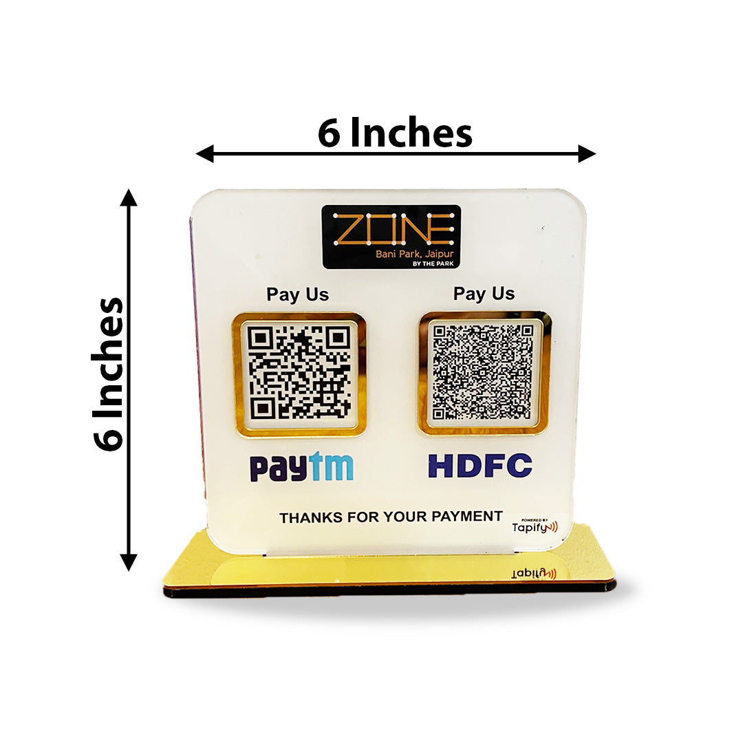 Smart 2-in-1 Table Top Standee - Text Edition - For Payments (Without NFC)