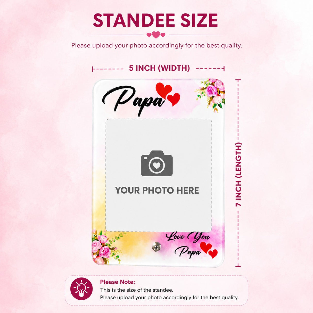 Personalized Dad Photo Frame – Custom Acrylic Gift for Father & Son/Daughter