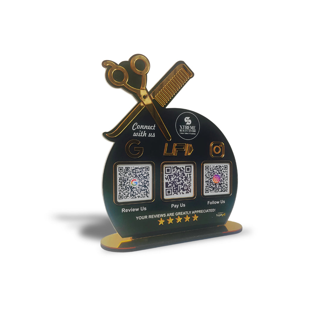 Smart NFC 3-in-1 Tabletop Standee For Salons & Beauty Parlours