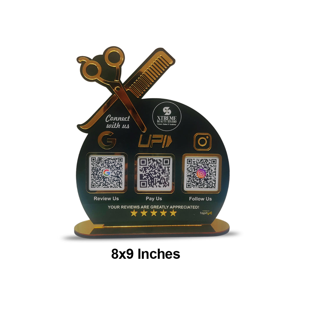 Smart NFC 3-in-1 Tabletop Standee For Salons & Beauty Parlours