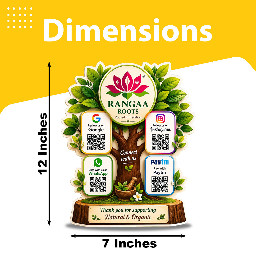 Tree Shaped Smart NFC 4-in-1 Table top Standee - II