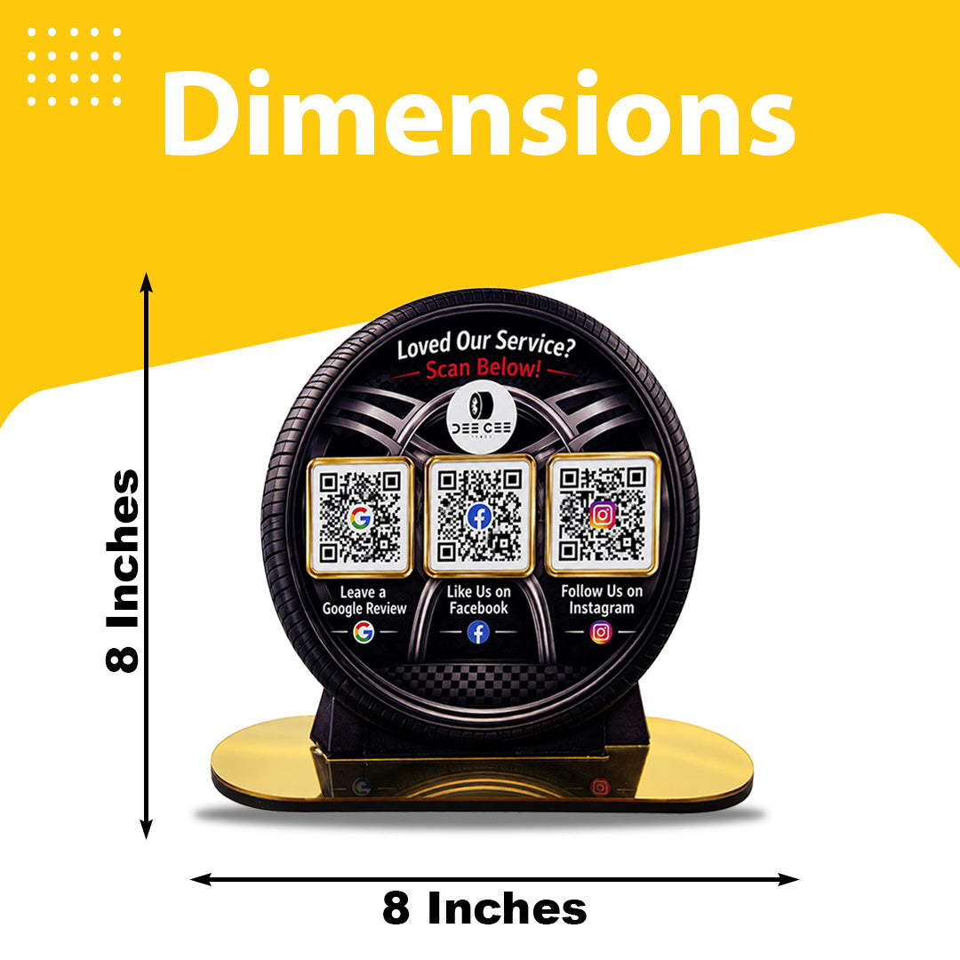 Tyre Shaped Smart NFC 3 in 1 Standee