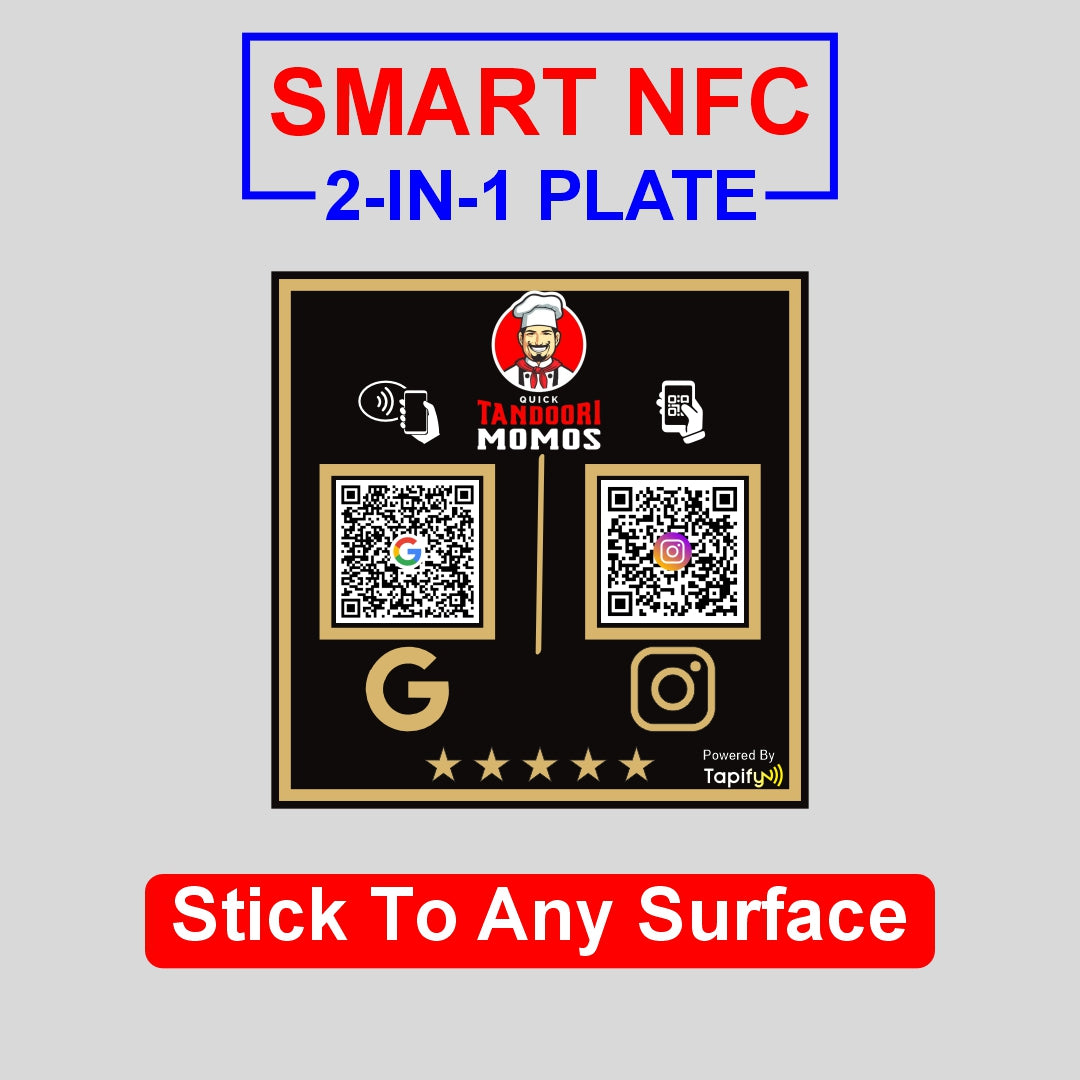 Smart NFC 2-in-1 Plate | Stick To Any Surface | Without Stand