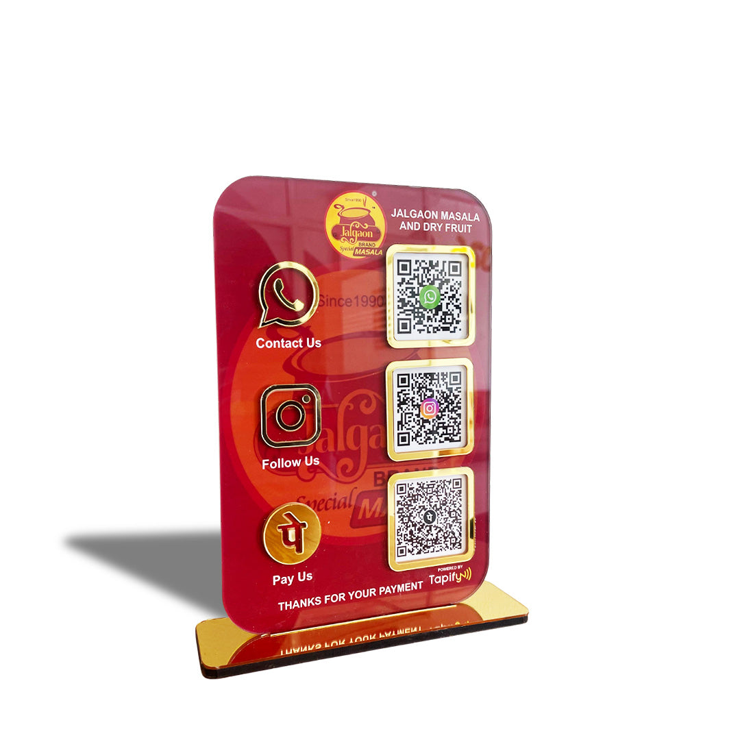 Smart NFC 3-in-1 Standee | Custom Background | Portrait Style